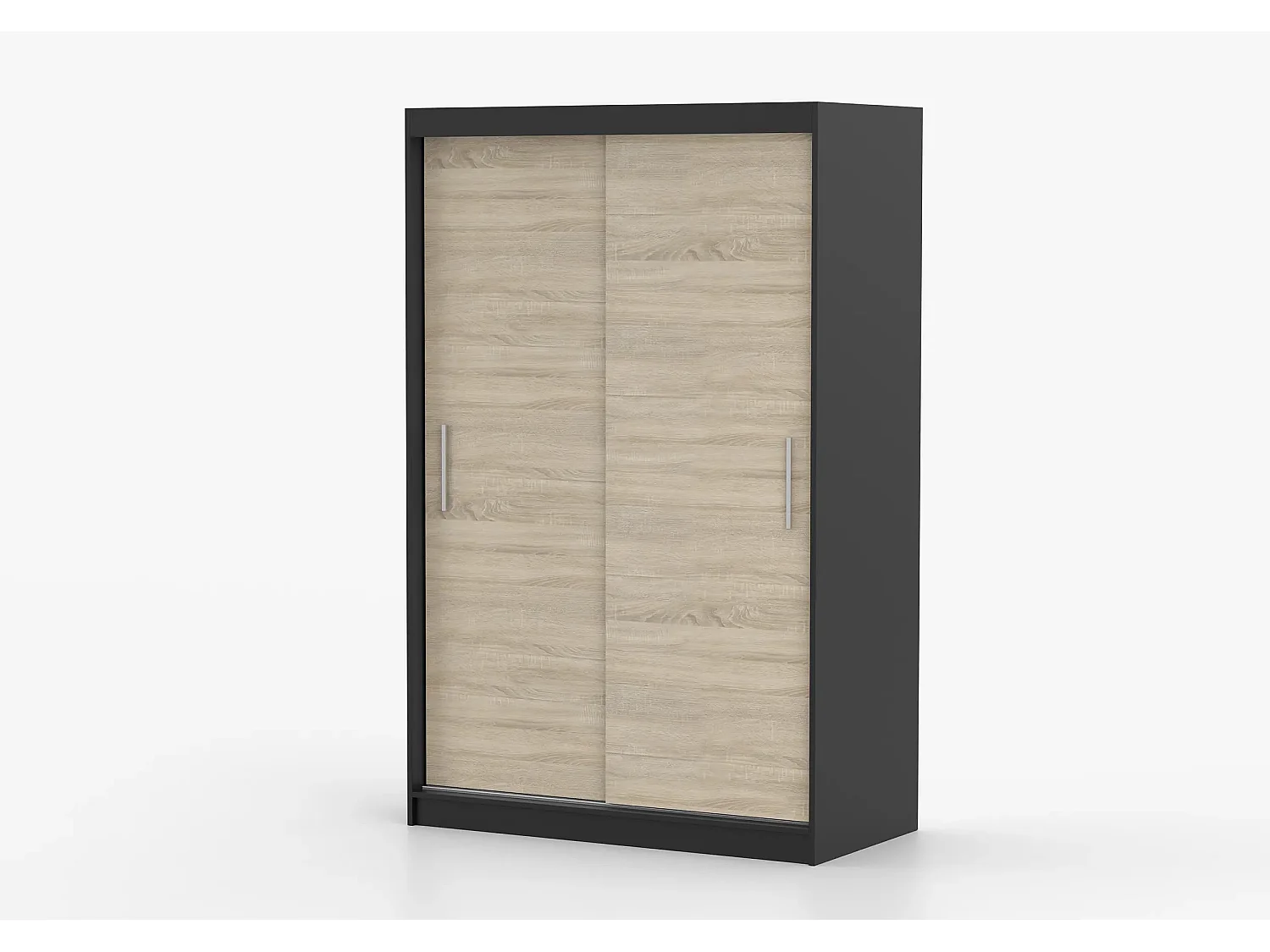 Armoire Yvaé 120 cm - Noir - Chêne