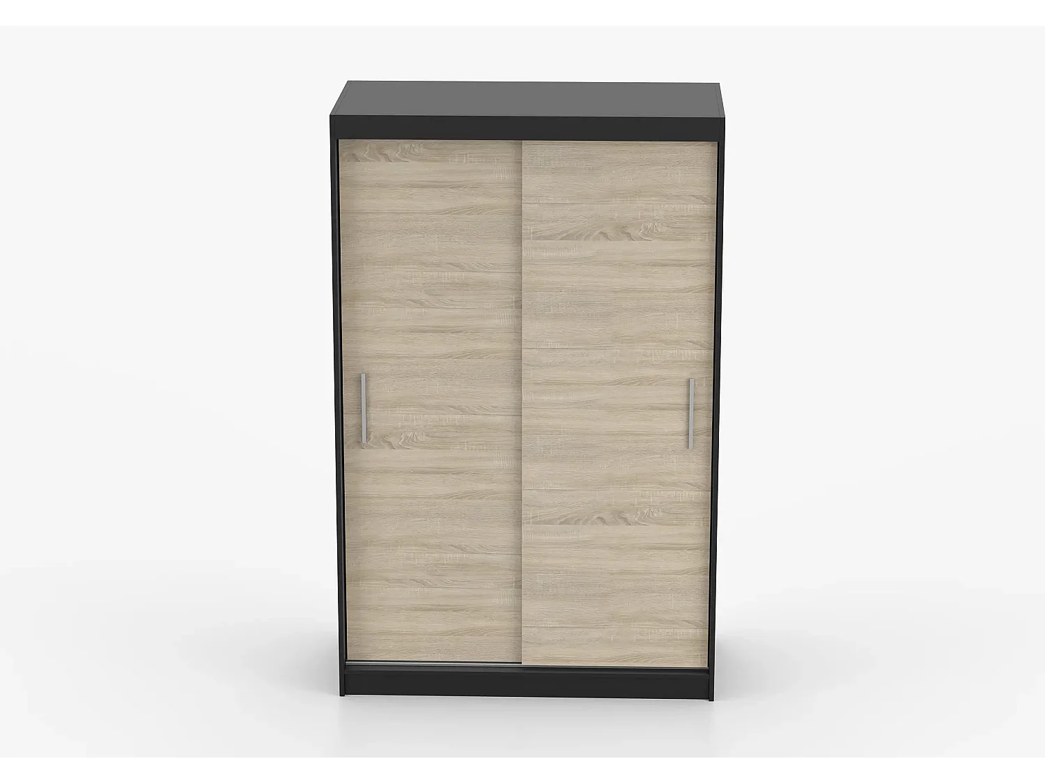 Armoire Yvaé 120 cm - Noir - Chêne