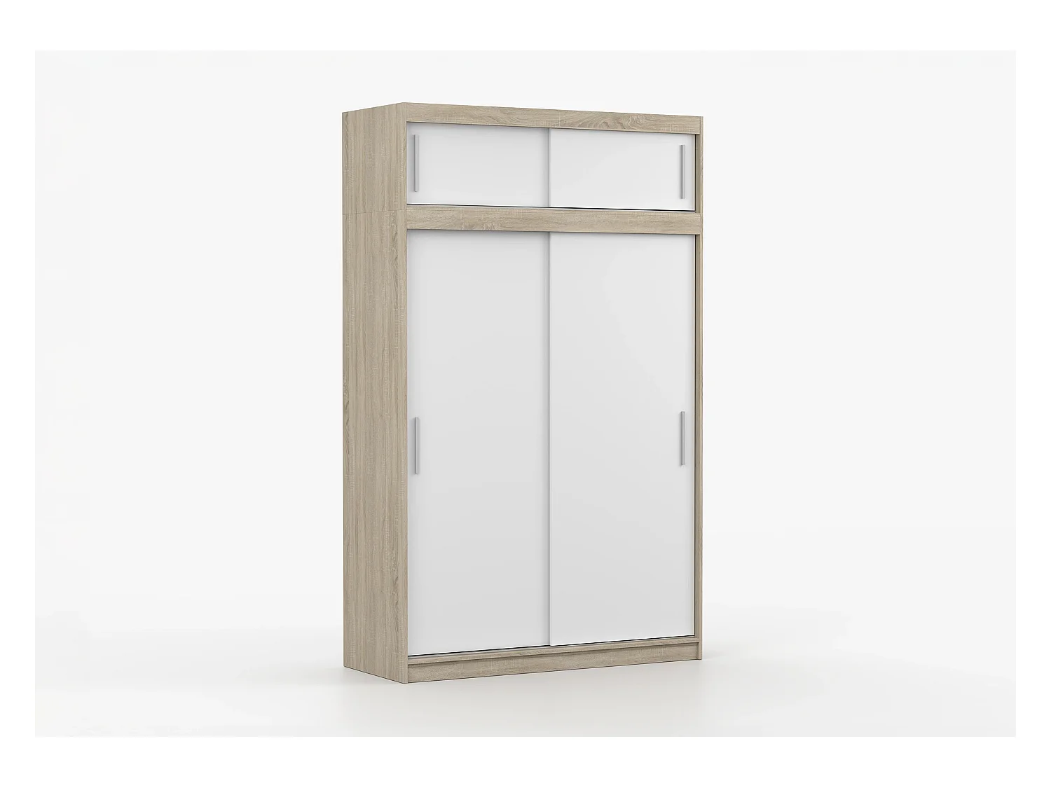 Armoire avec extension Bellina 150 cm - Chêne - Blanc