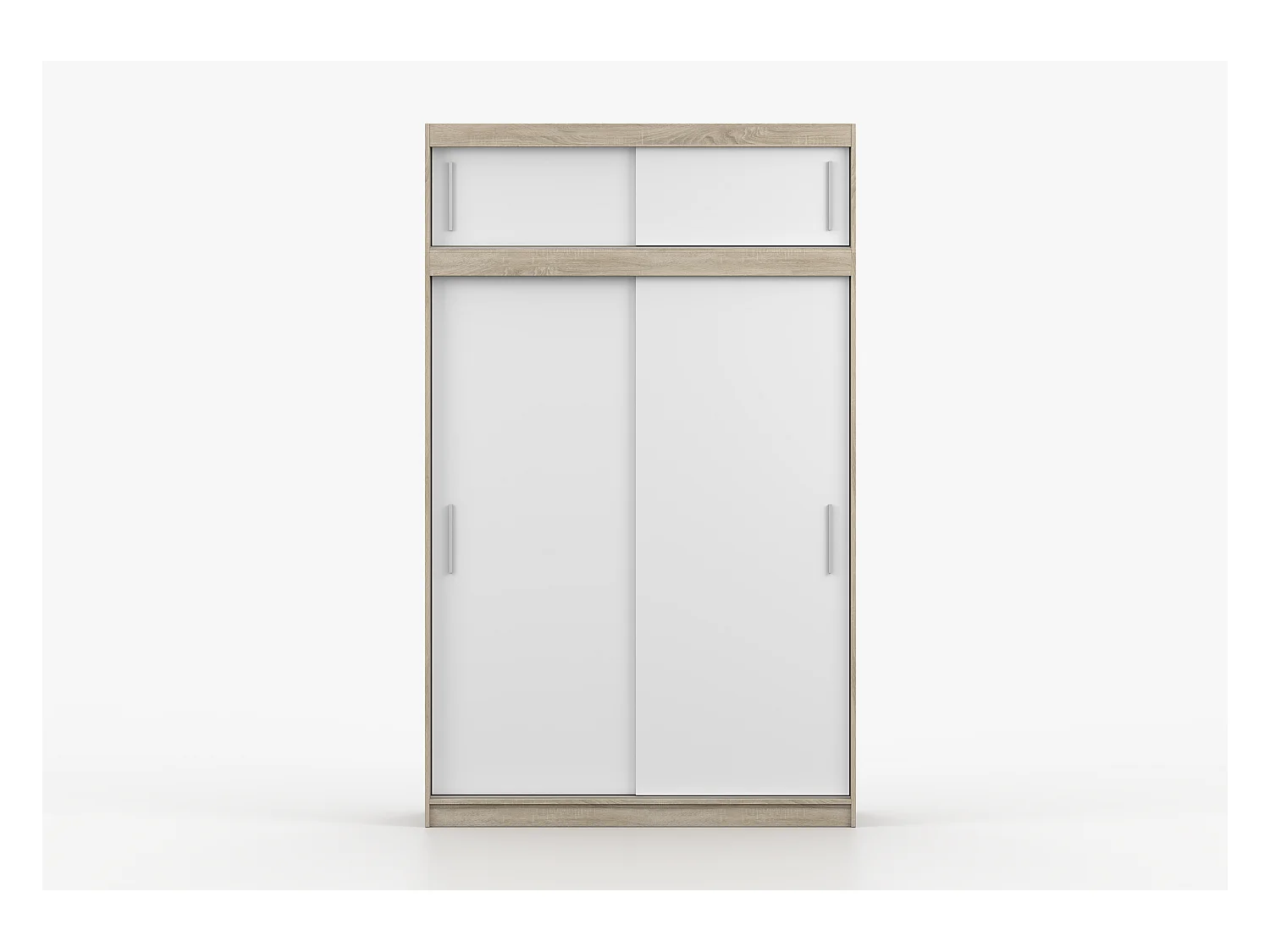 Armoire avec extension Bellina 150 cm - Chêne - Blanc