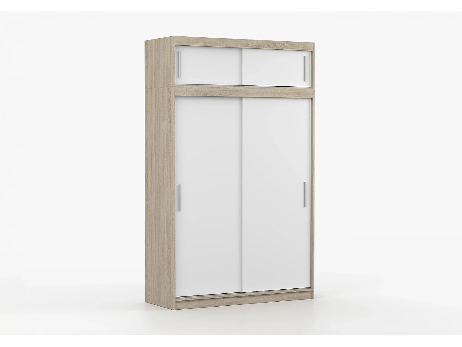 Armoire avec extension Bellina 150 cm - Chêne - Blanc