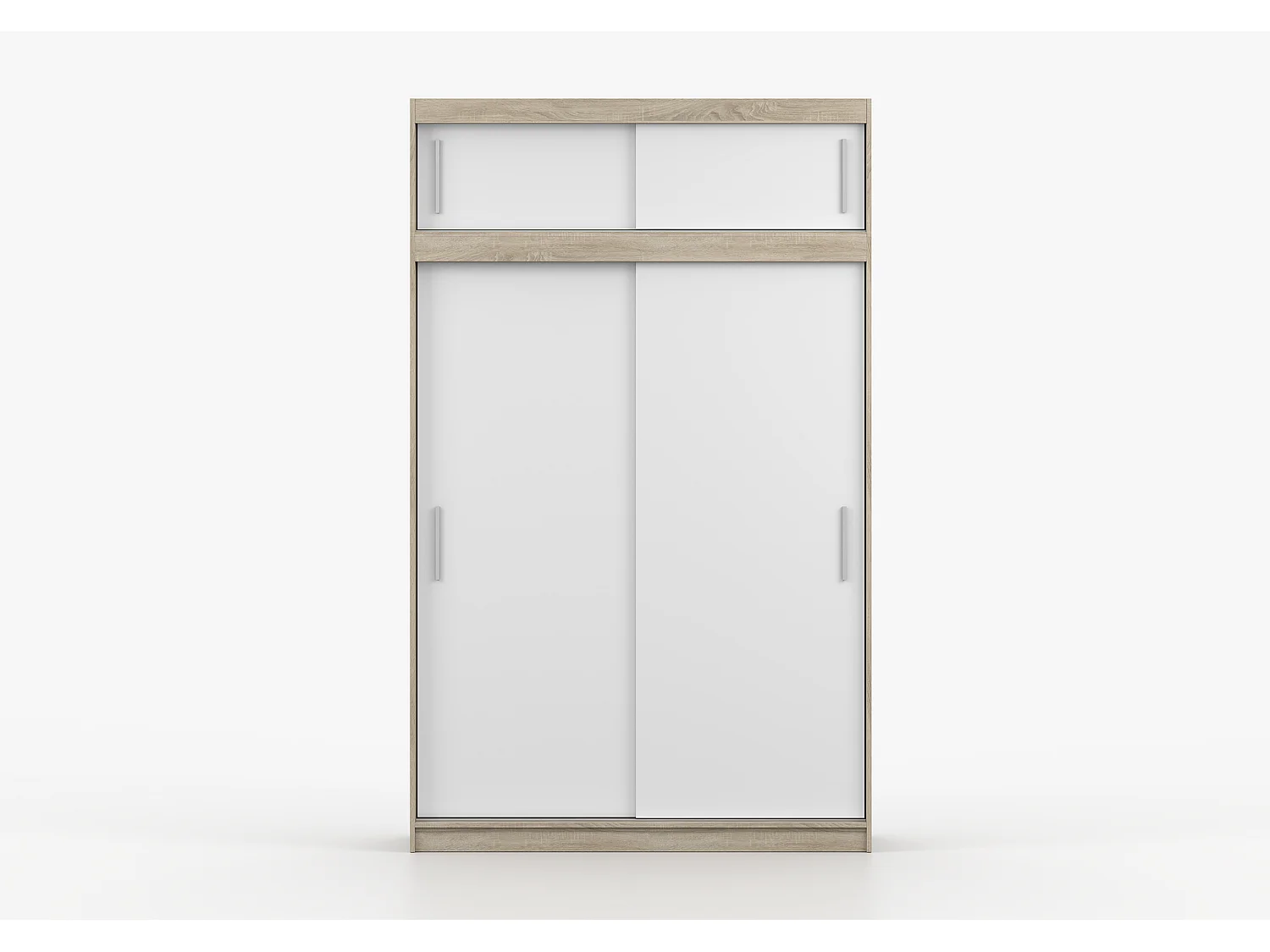 Armoire avec extension Bellina 150 cm - Chêne - Blanc