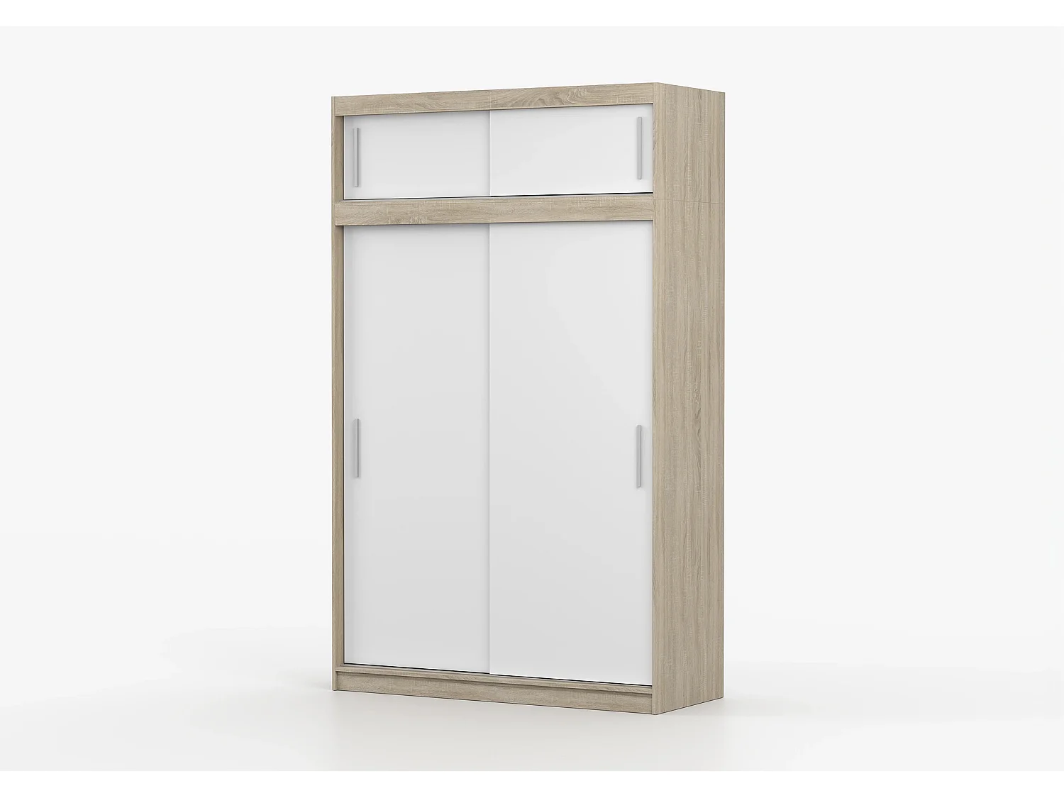 Armoire avec extension Bellina 150 cm - Chêne - Blanc
