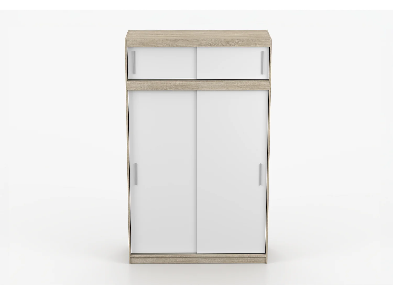 Armoire avec extension Bellina 150 cm - Chêne - Blanc