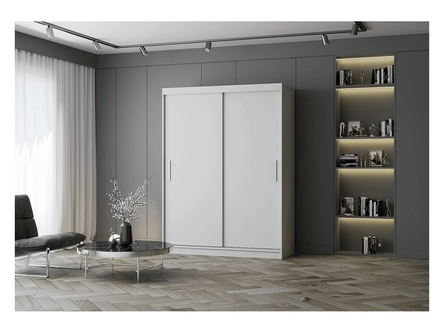 Armoire Elsinore 150 cm - Blanc