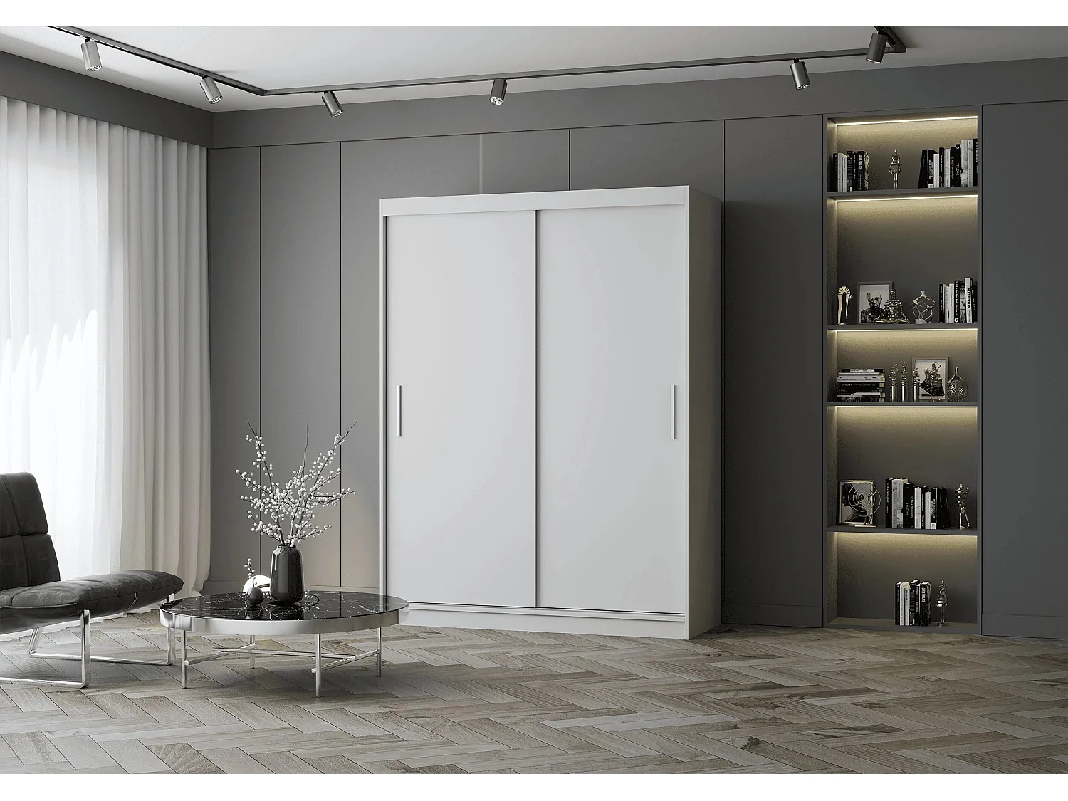 Armoire Elsinore 150 cm - Blanc
