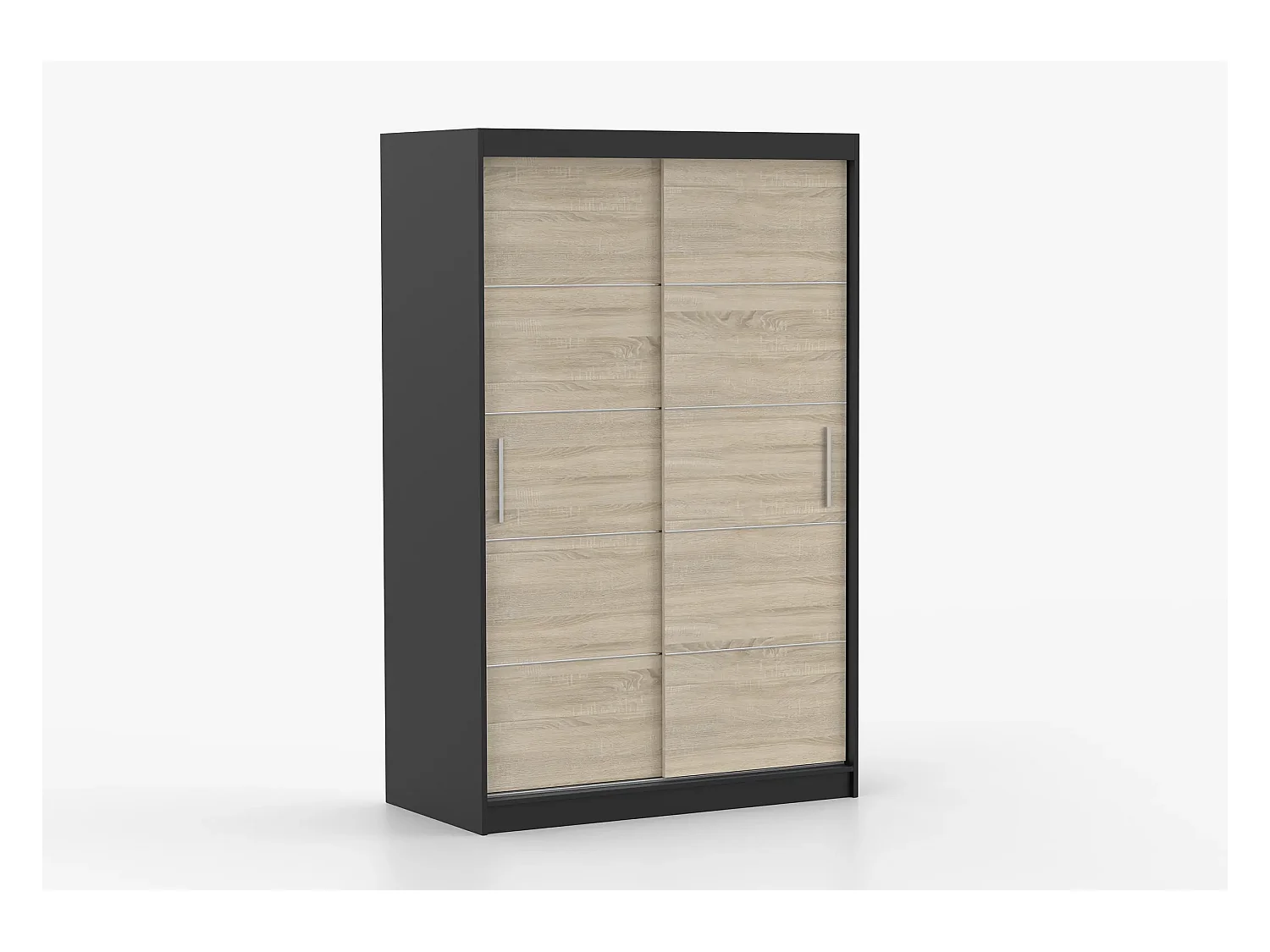 Armoire Lilwenn 120 - Noir - Chêne