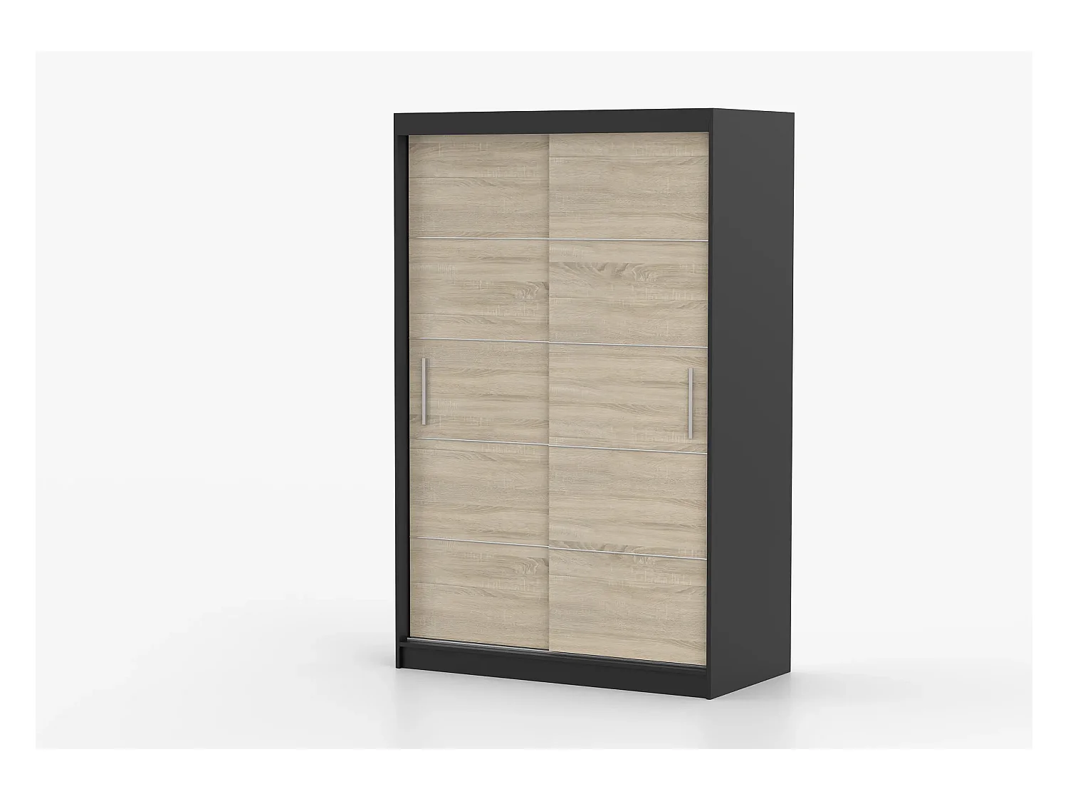 Armoire Lilwenn 120 - Noir - Chêne