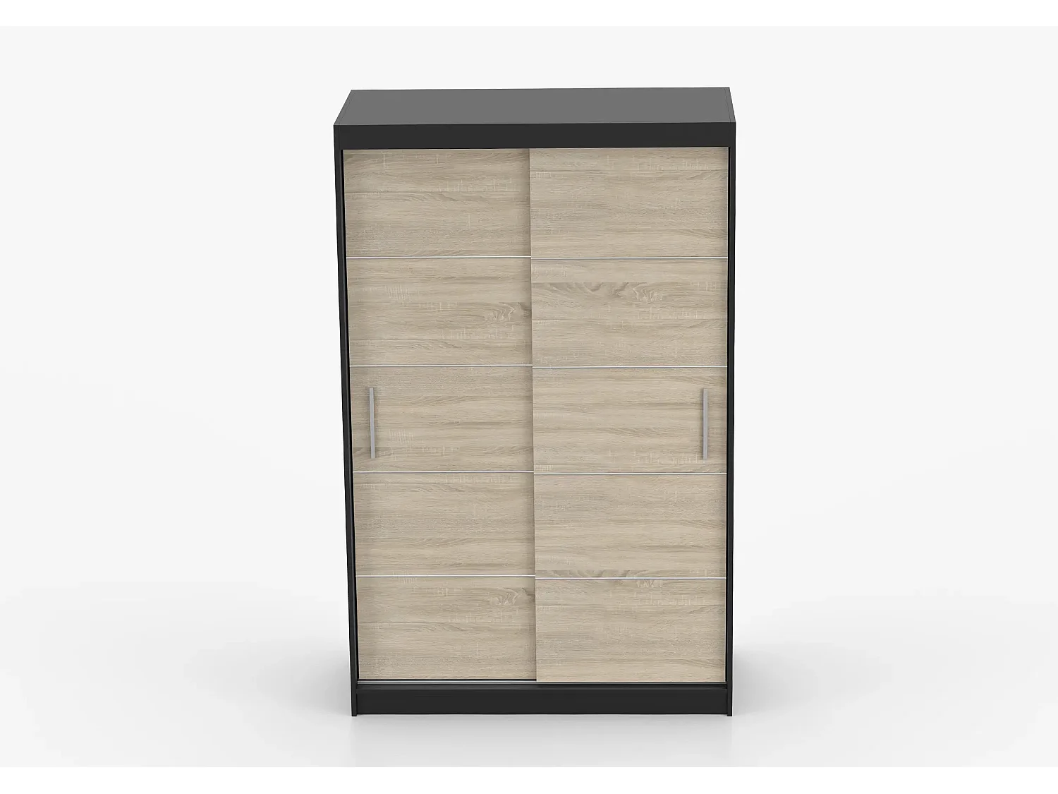 Armoire Lilwenn 120 - Noir - Chêne