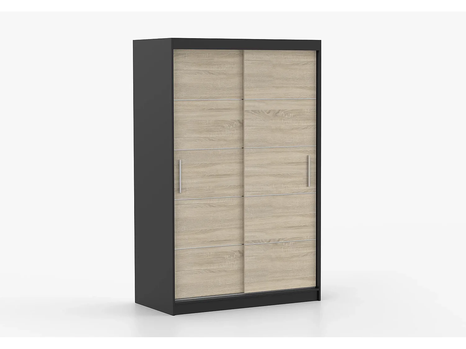 Armoire Lilwenn 120 - Noir - Chêne