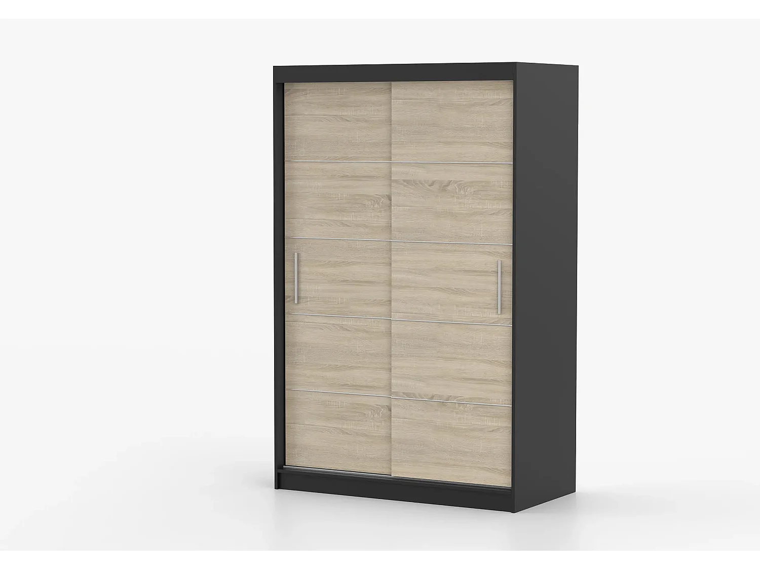 Armoire Lilwenn 120 - Noir - Chêne