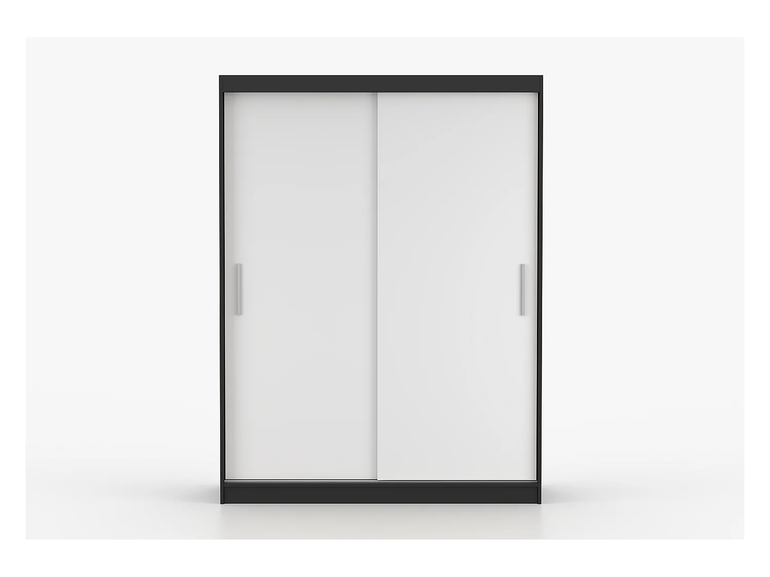 Armoire Elsinore 150 cm - Noir - Blanc