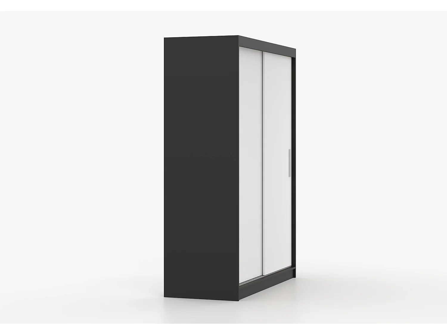 Armoire Elsinore 150 cm - Noir - Blanc