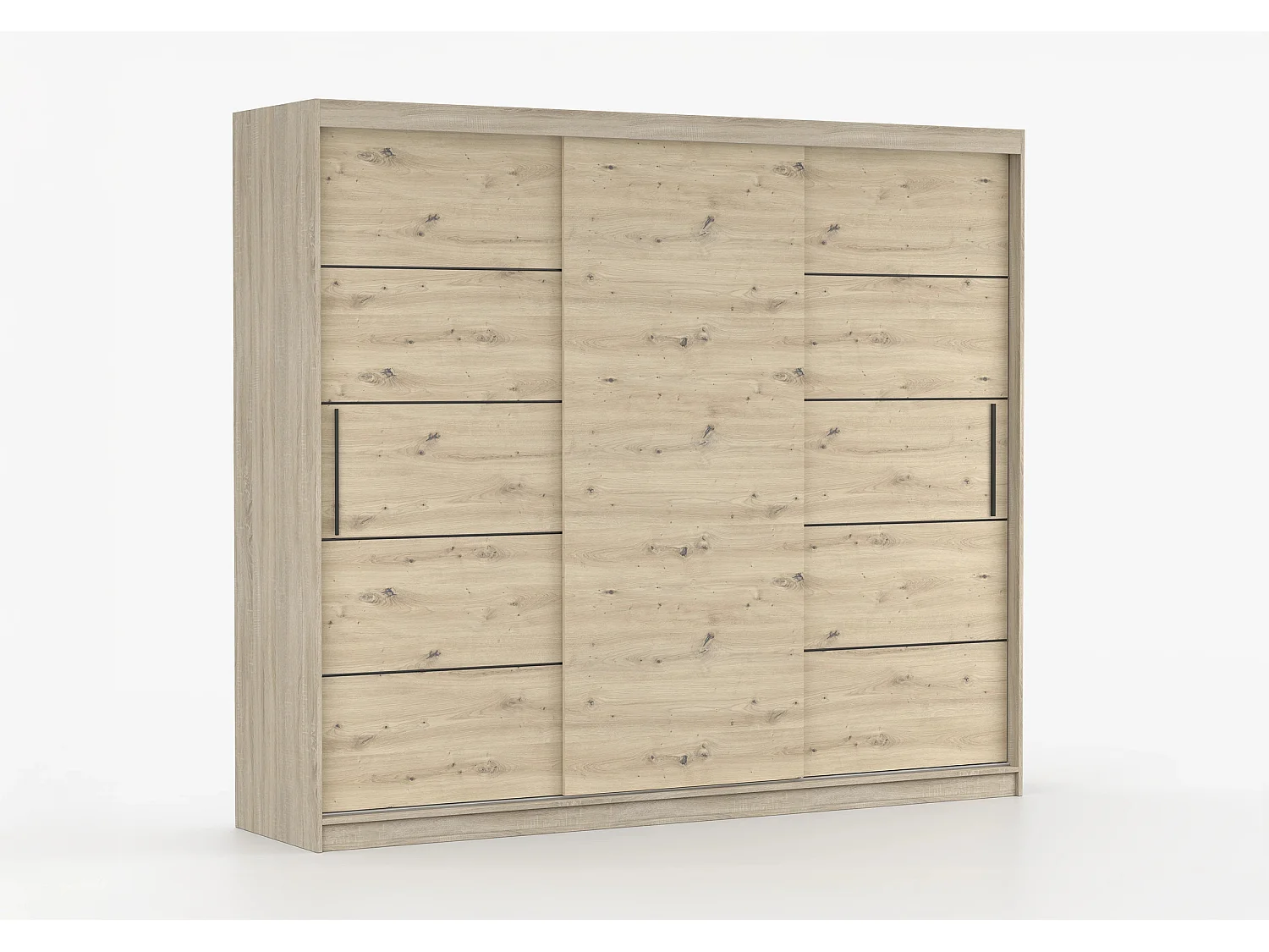 Armoire Eolia 250 cm - Chêne - Effet bois
