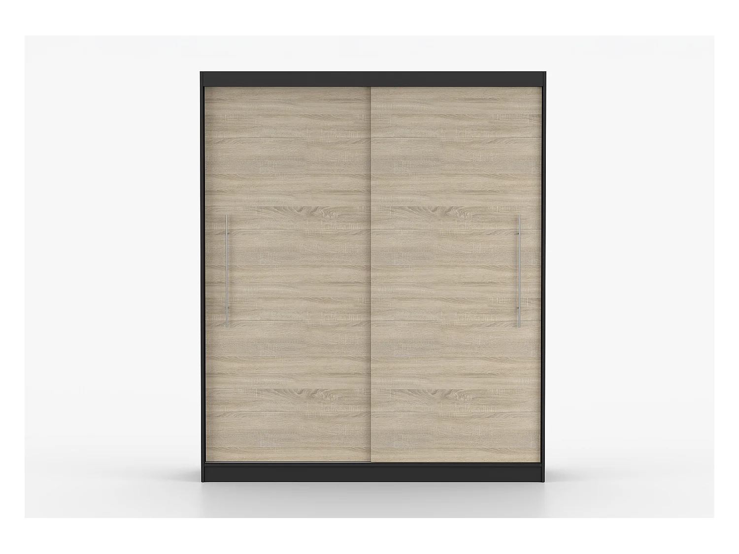 Armoire Miralys 203 cm - Noir - Chêne