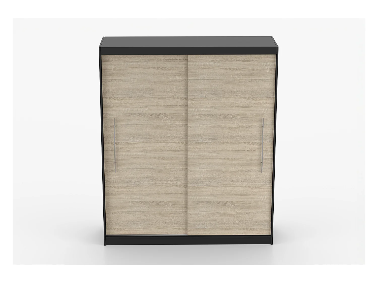 Armoire Miralys 203 cm - Noir - Chêne