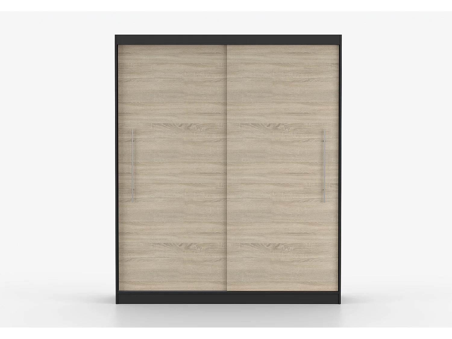 Armoire Miralys 203 cm - Noir - Chêne