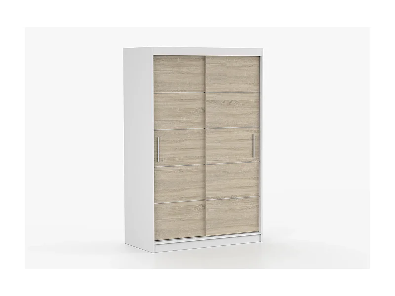 Armoire Lilwenn 120 - Blanc - Chêne