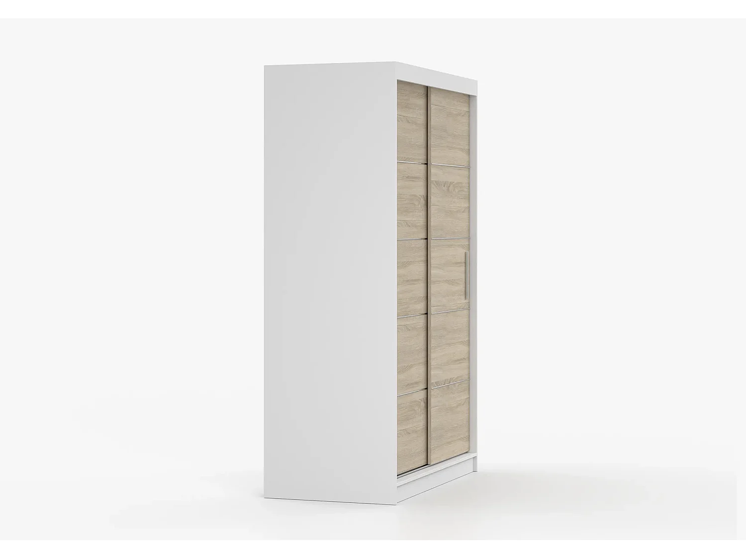 Armoire Lilwenn 120 - Blanc - Chêne