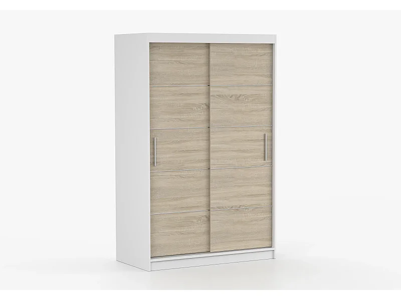 Armoire Lilwenn 120 - Blanc - Chêne