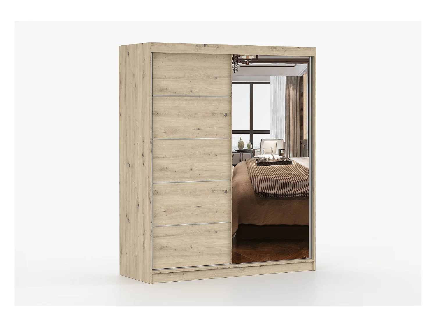Armoire Ondine 160 cm avec miroir - Artisan