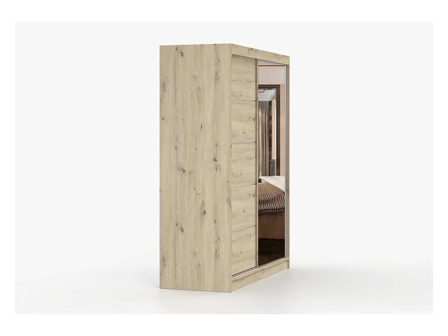 Armoire Ondine 160 cm avec miroir - Artisan