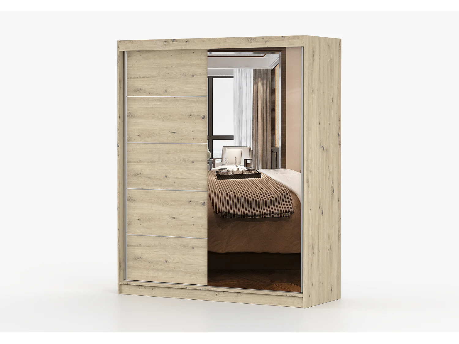 Armoire Ondine 160 cm avec miroir - Artisan
