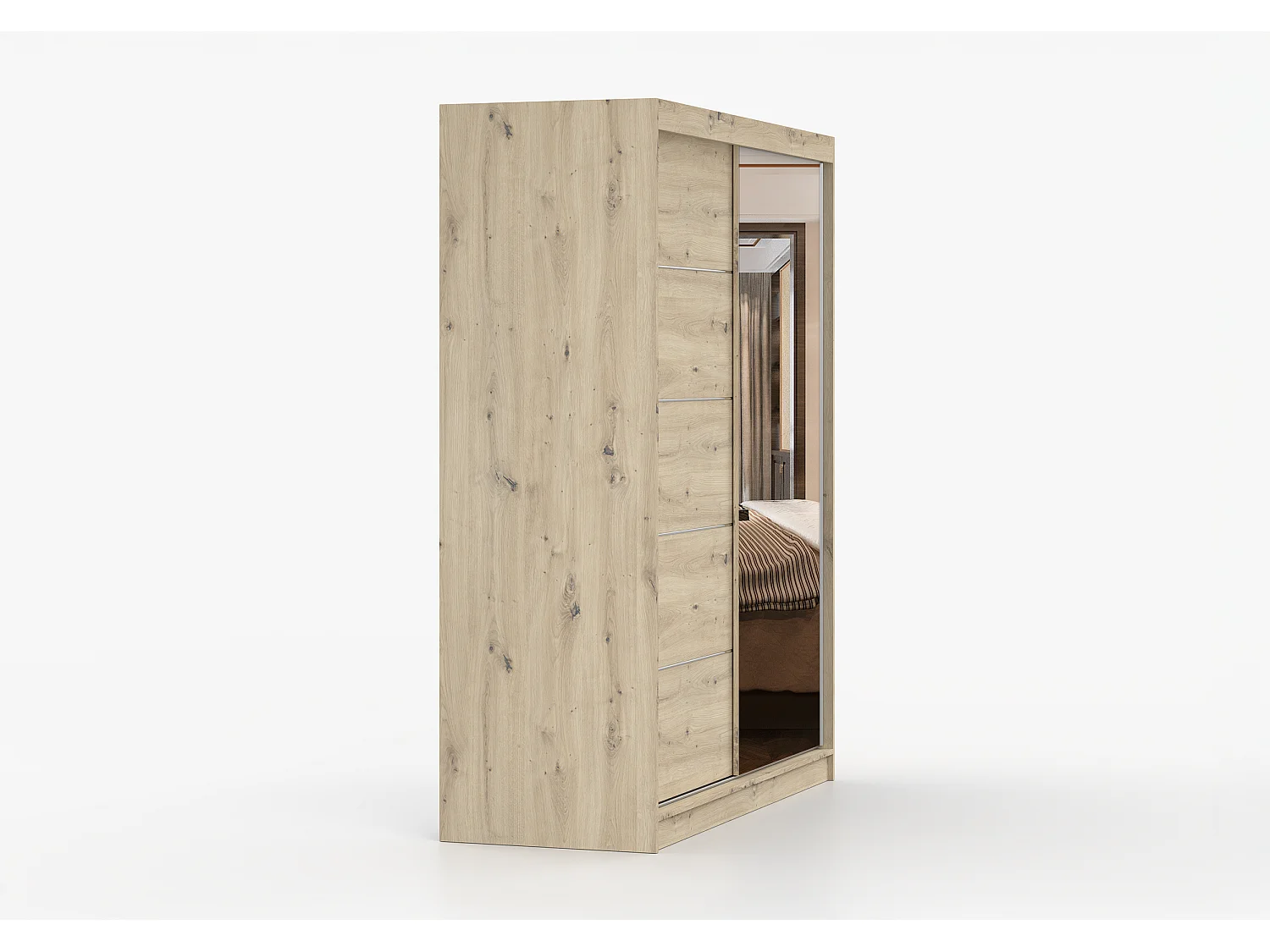 Armoire Ondine 160 cm avec miroir - Artisan