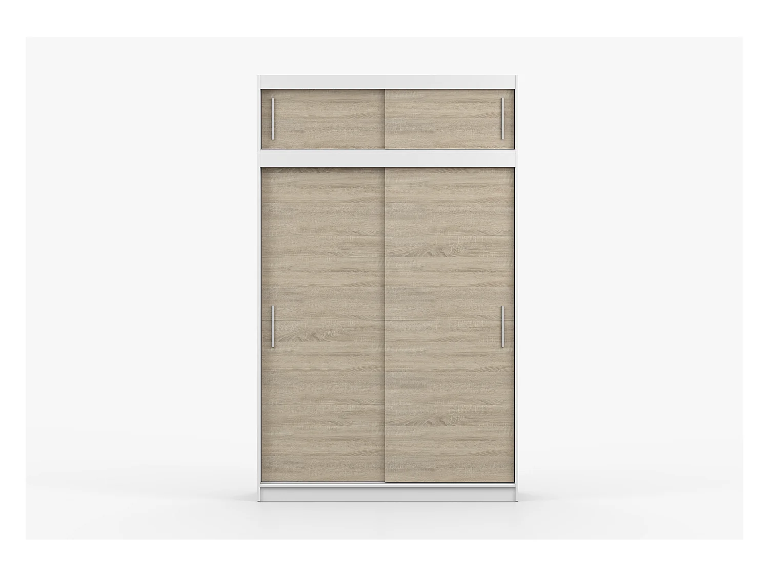 Armoire avec extension Bellina 150 cm - Blanc - Chêne
