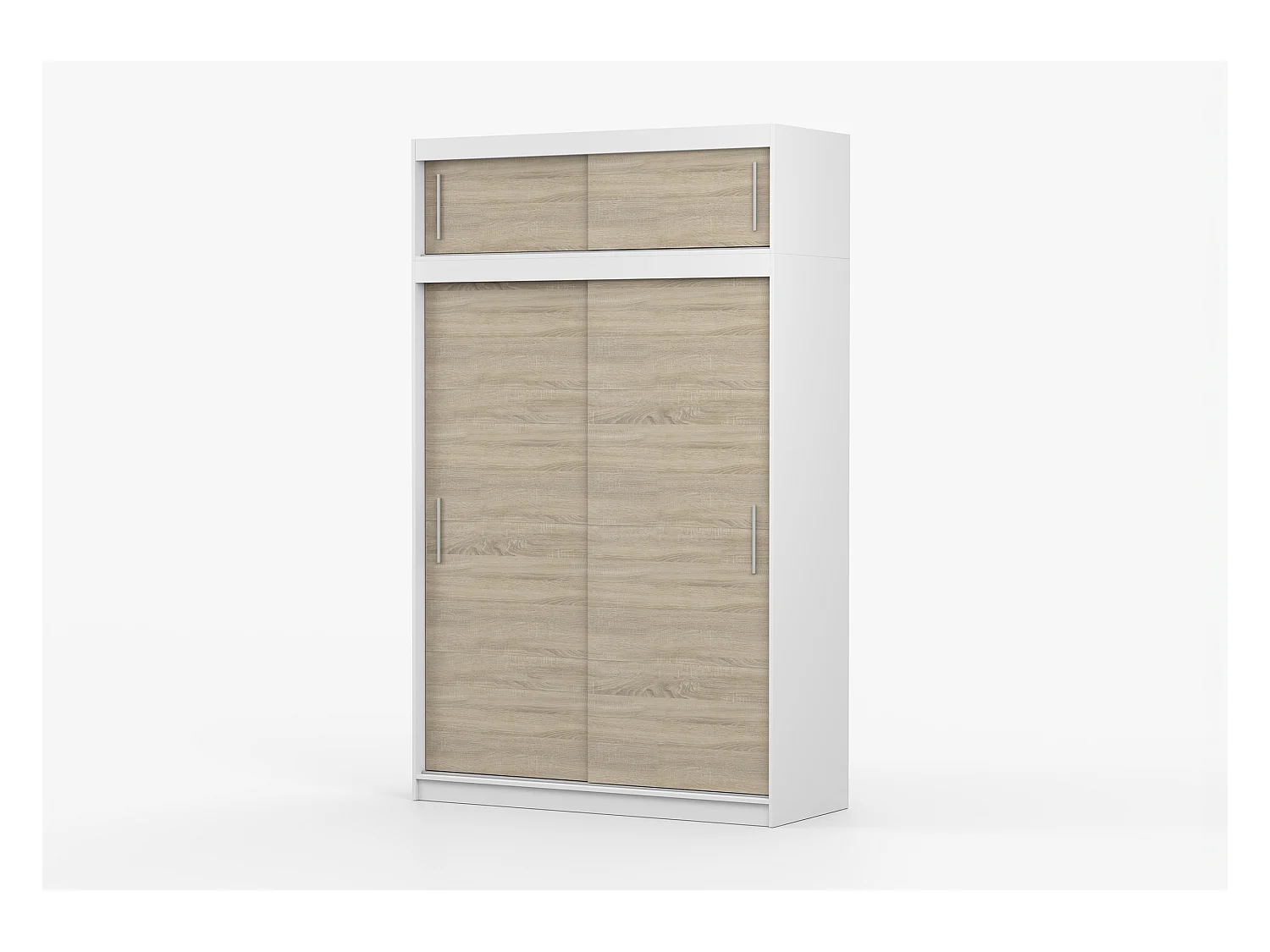 Armoire avec extension Bellina 150 cm - Blanc - Chêne