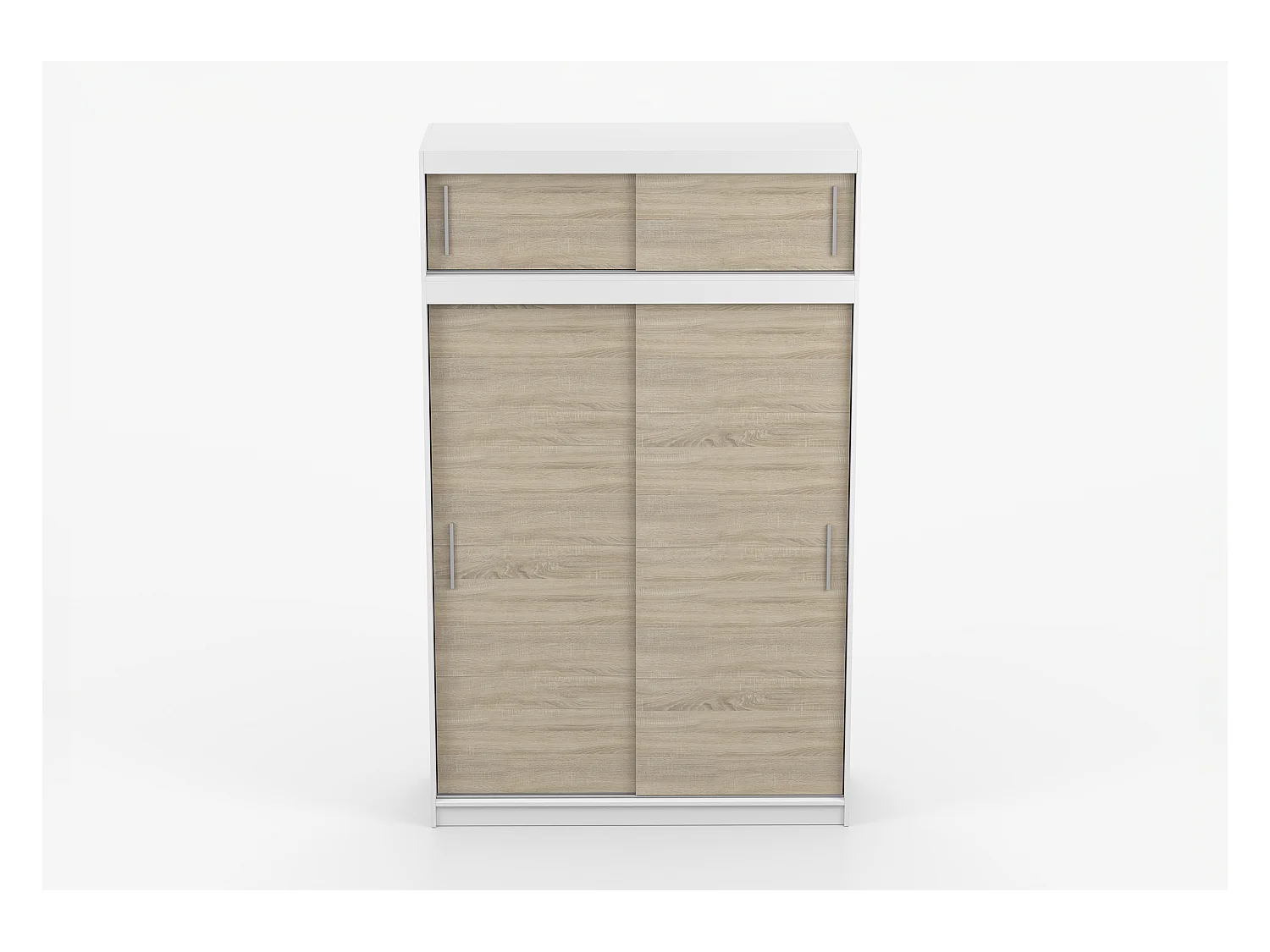 Armoire avec extension Bellina 150 cm - Blanc - Chêne