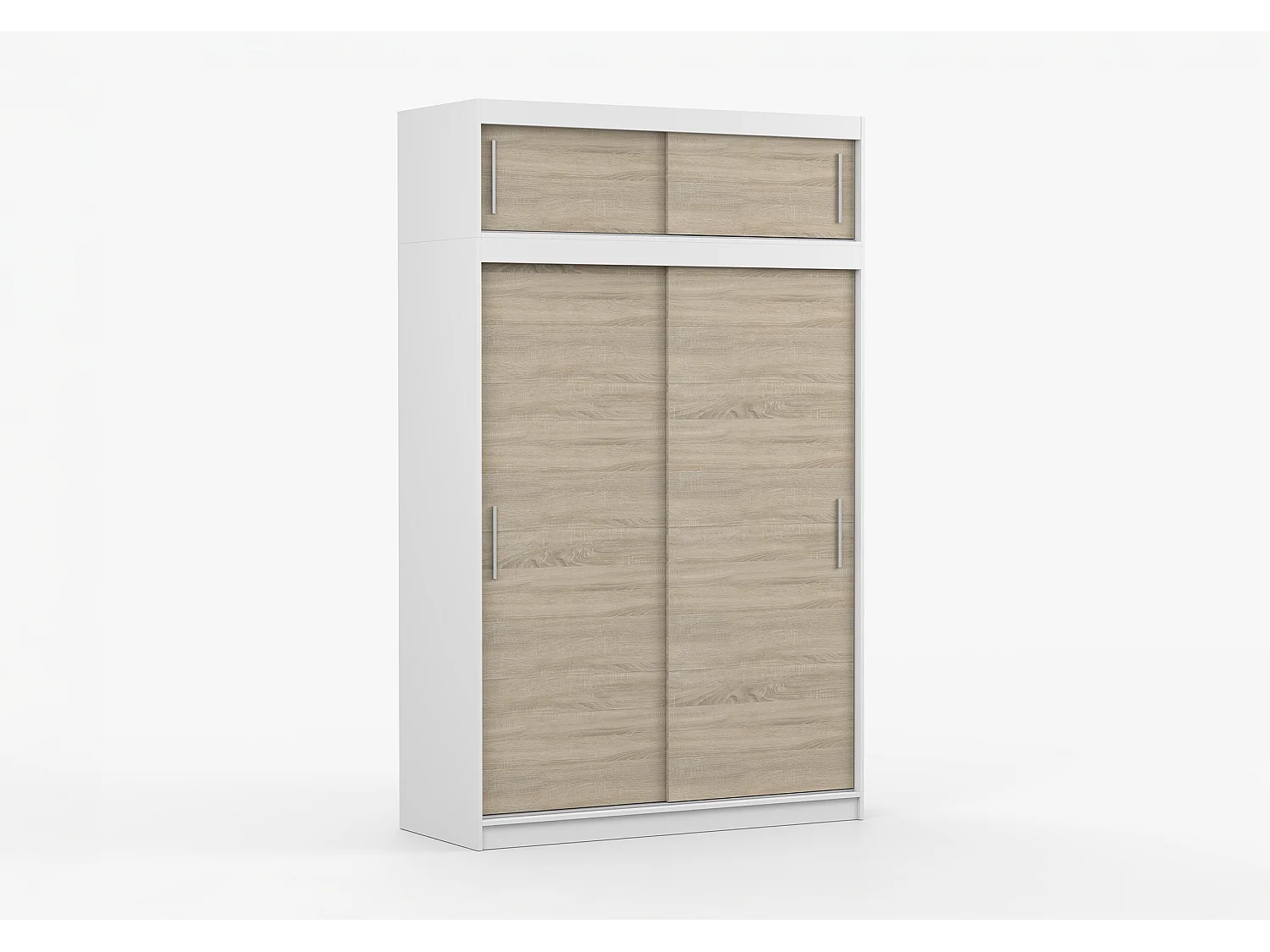 Armoire avec extension Bellina 150 cm - Blanc - Chêne