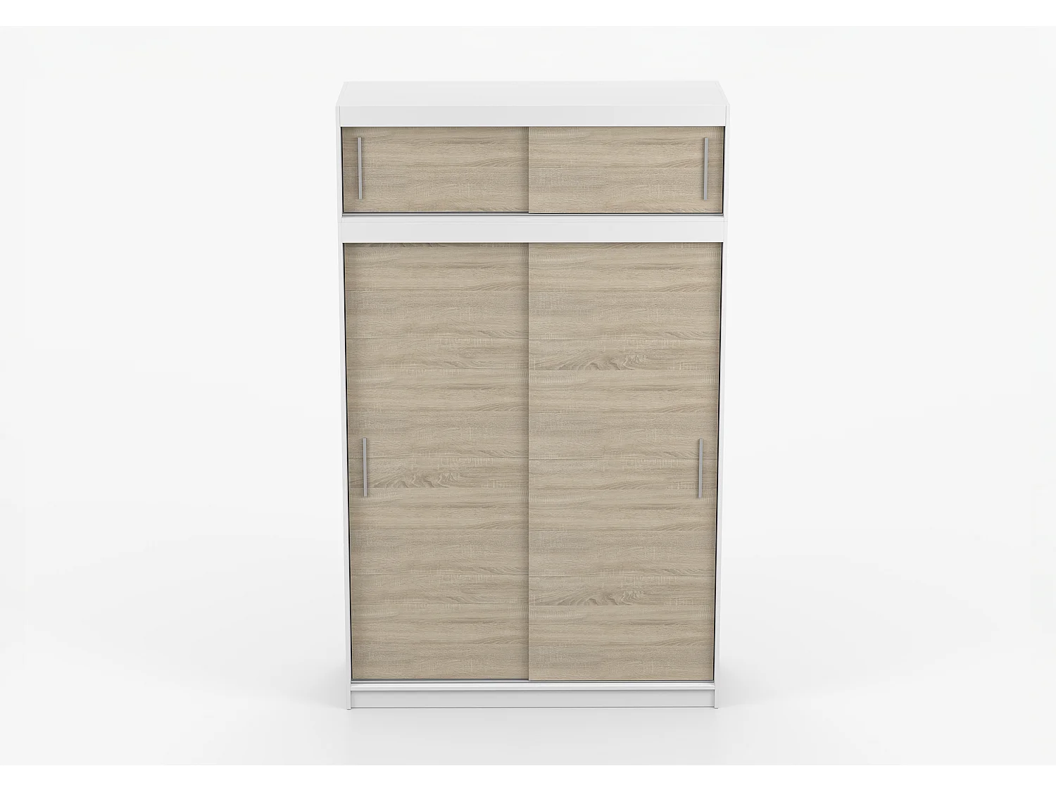 Armoire avec extension Bellina 150 cm - Blanc - Chêne