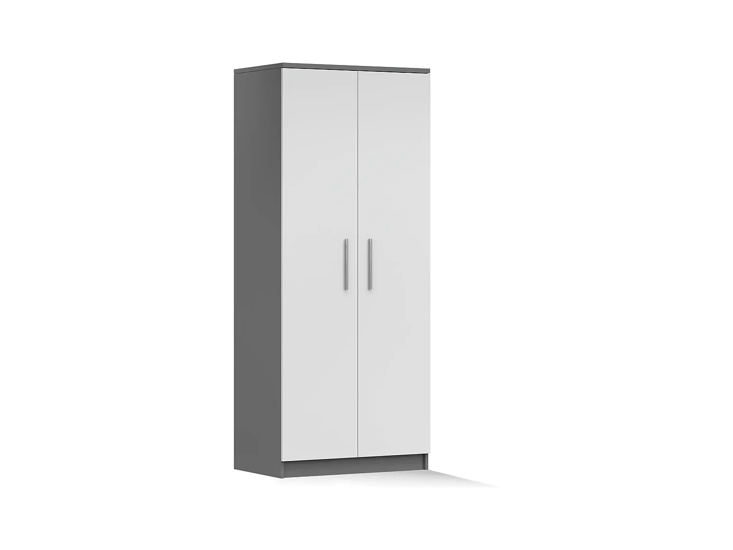 Armoire Illyria 80 cm - Gris - Blanc