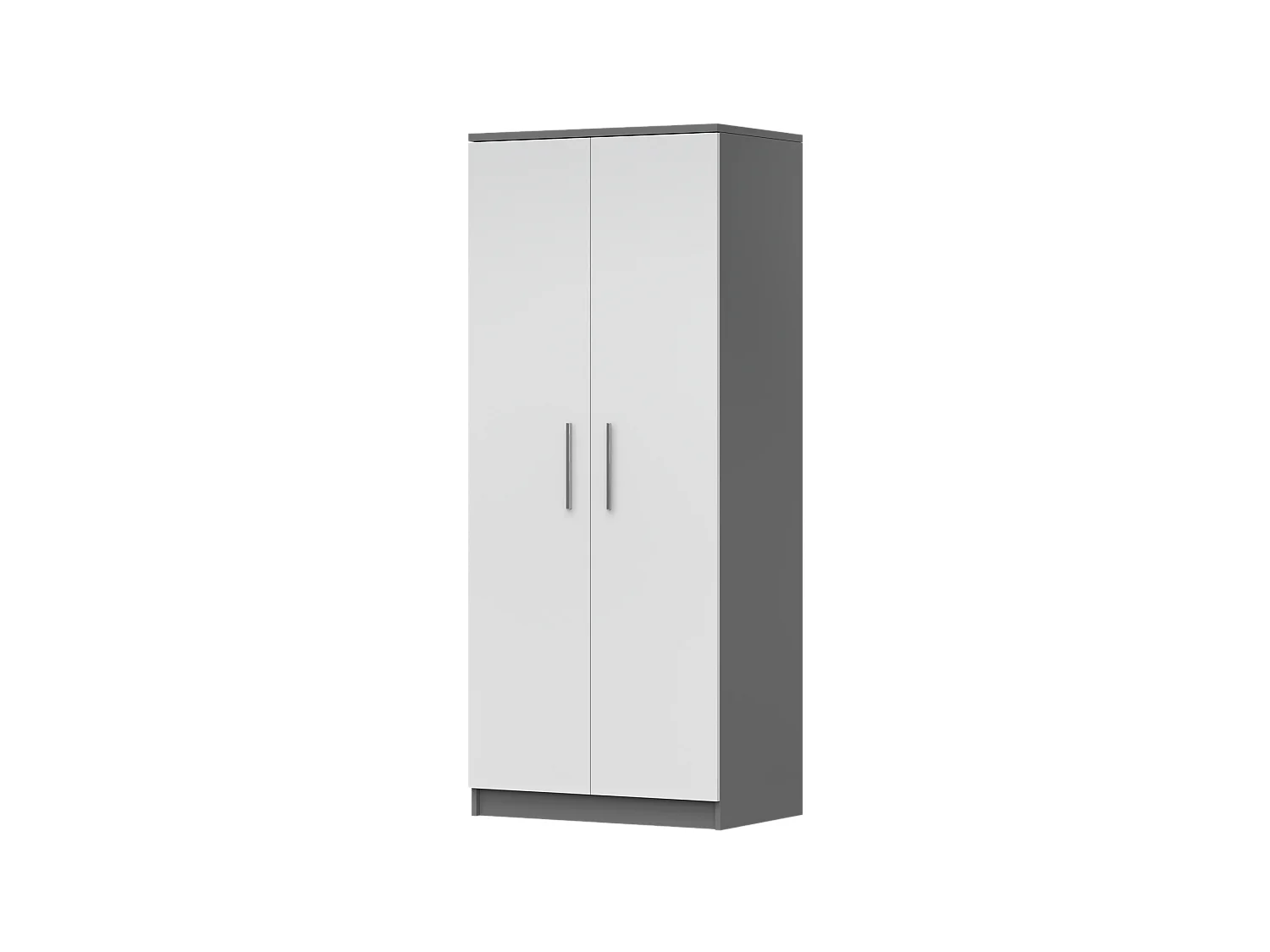 Armoire Illyria 80 cm - Gris - Blanc