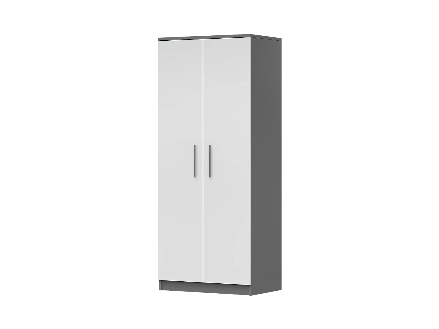 Armoire Illyria 80 cm - Gris - Blanc