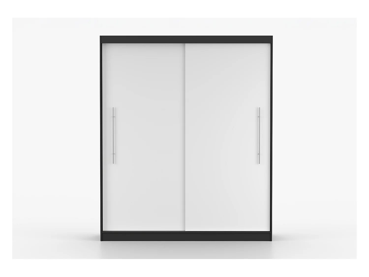 Armoire Miralys 203 cm - Noir - Blanc
