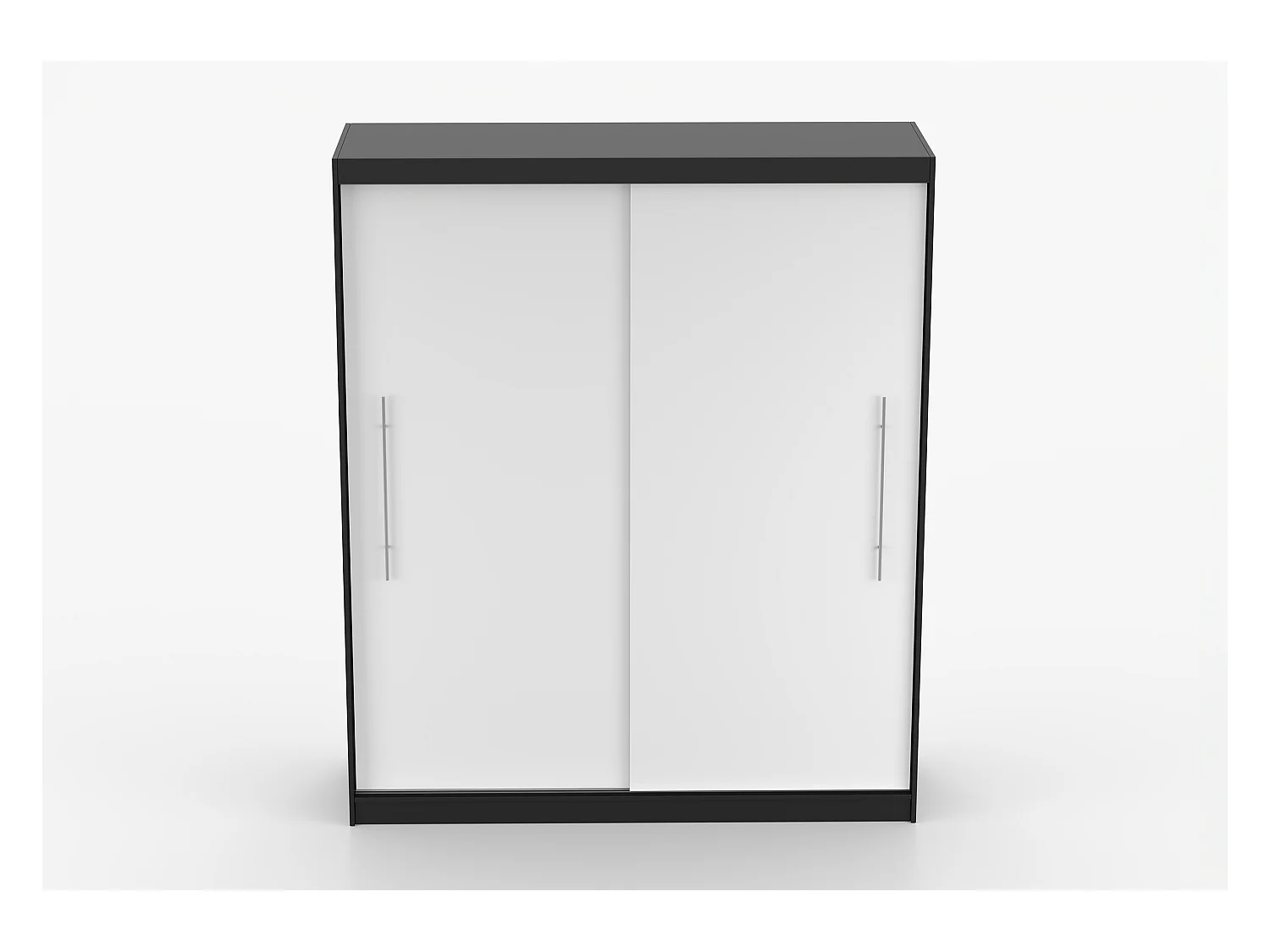 Armoire Miralys 203 cm - Noir - Blanc