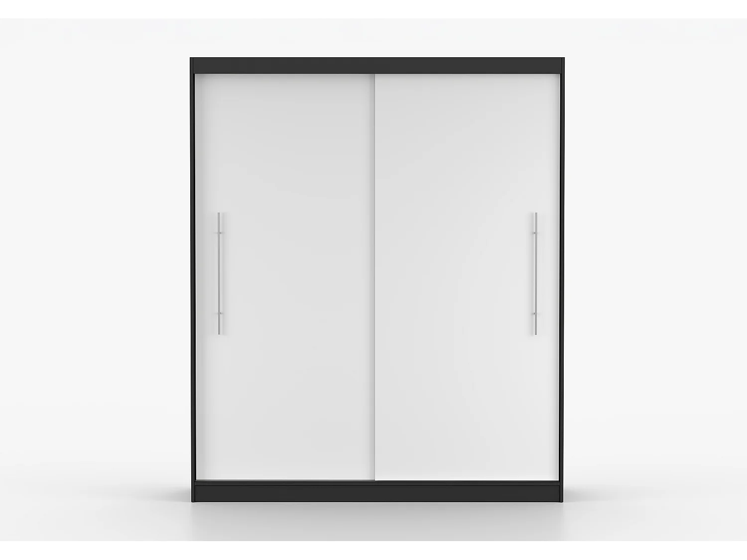 Armoire Miralys 203 cm - Noir - Blanc