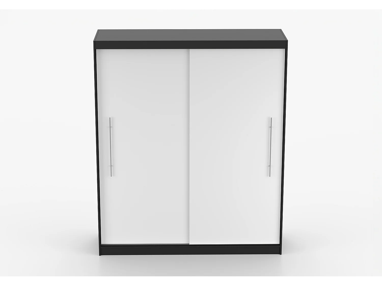 Armoire Miralys 203 cm - Noir - Blanc