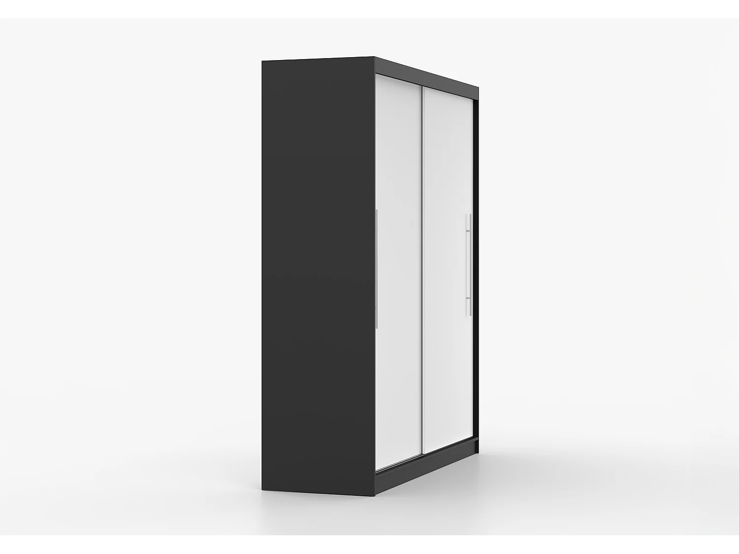 Armoire Miralys 203 cm - Noir - Blanc