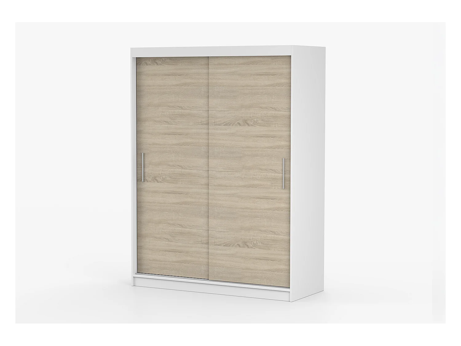 Armoire Elsinore 150 cm - Blanc - Chêne