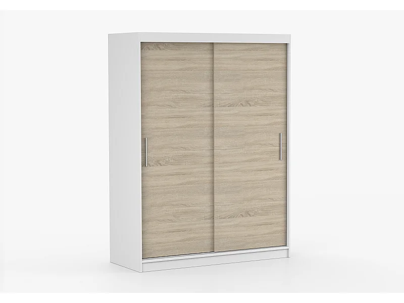 Armoire Elsinore 150 cm - Blanc - Chêne