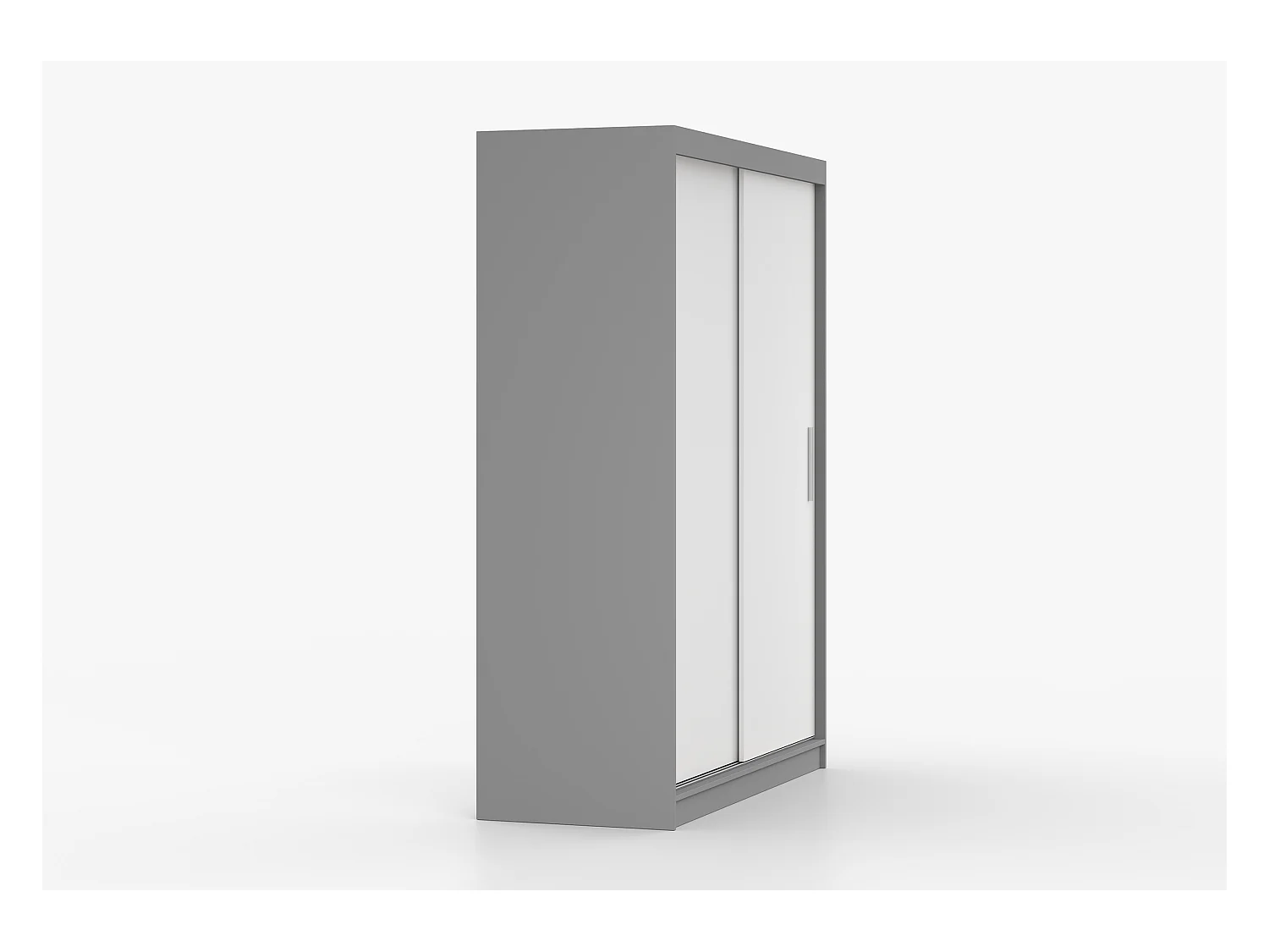 Armoire Elsinore 150 cm - Gris - Blanc