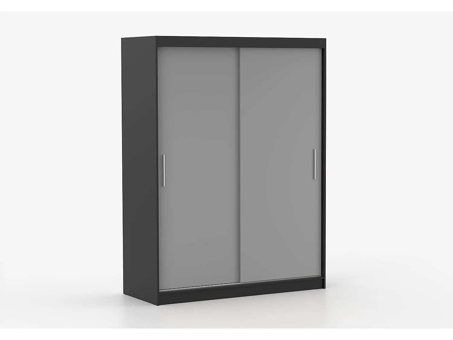 Armoire Elsinore 150 cm - Noir - Gris