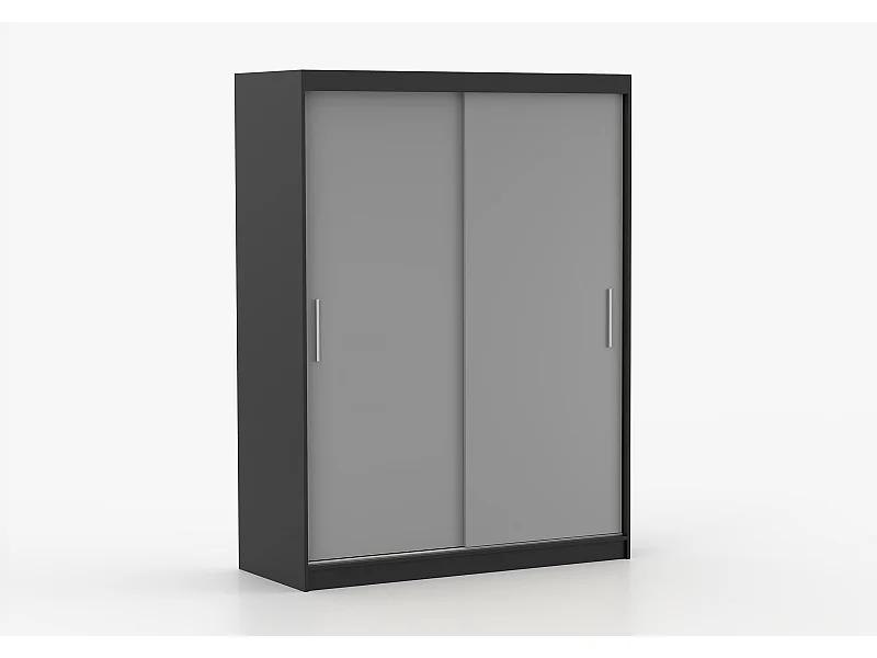 Armoire Elsinore 150 cm - Noir - Gris