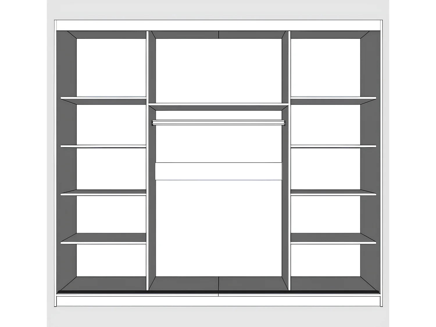 Armoire Eolia 250 cm - Effet bois