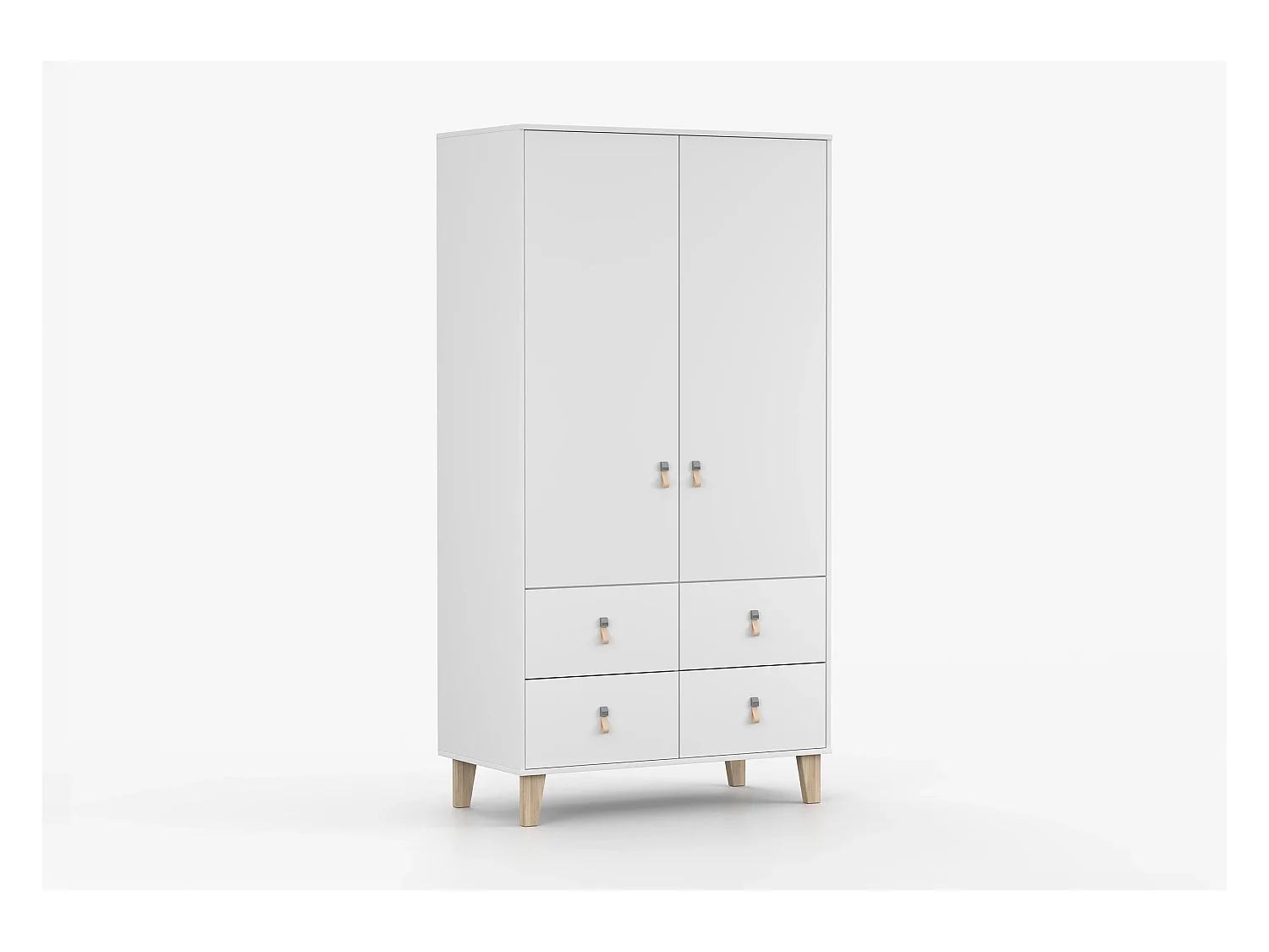 Armoire  Liora blanc –  201x105x55 cm
