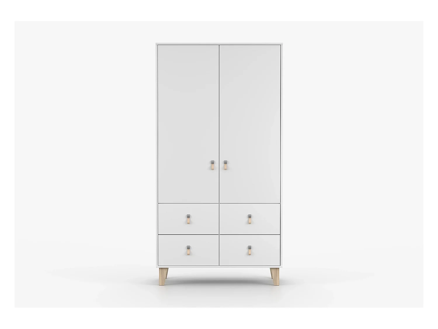 Armoire  Liora blanc –  201x105x55 cm