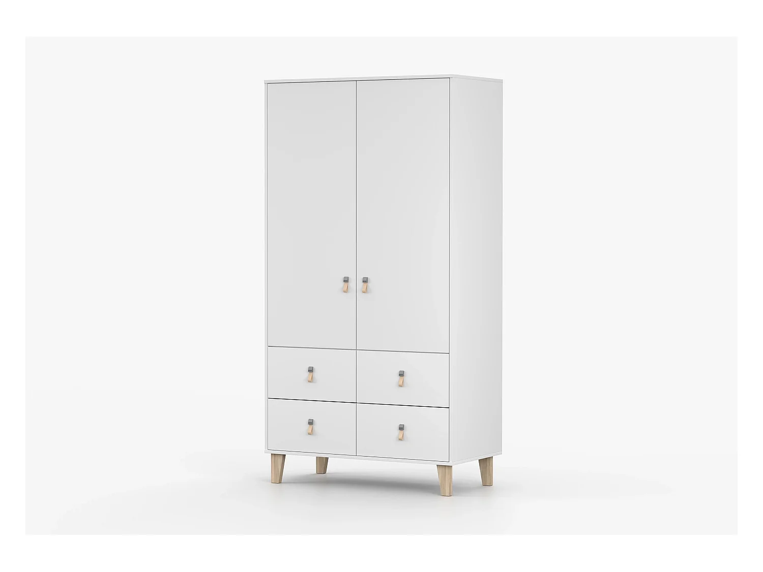 Armoire  Liora blanc –  201x105x55 cm